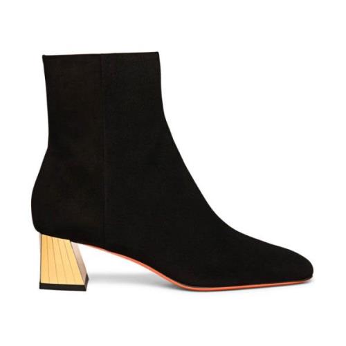 Stijlvolle Enkellaarzen Santoni , Black , Dames