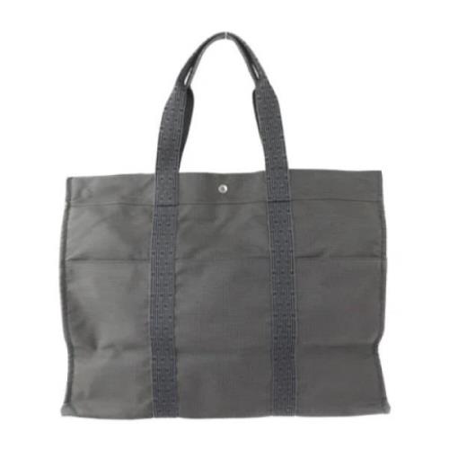 Pre-owned Canvas totes Hermès Vintage , Gray , Unisex