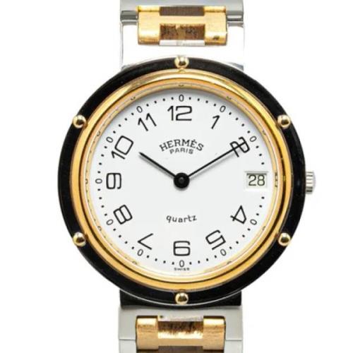 Pre-owned Metal watches Hermès Vintage , White , Heren