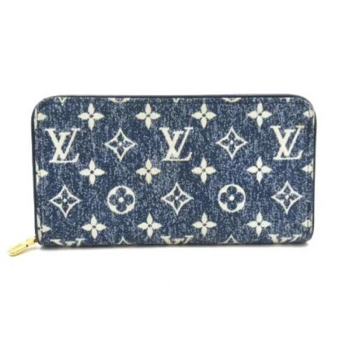 Pre-owned Denim wallets Louis Vuitton Vintage , Blue , Dames