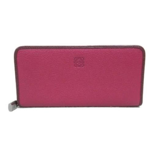 Pre-owned Leather wallets Loewe Pre-owned , Purple , Dames