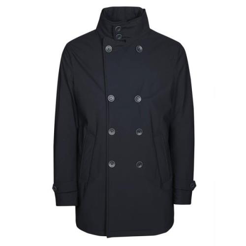 Stijlvolle Peacoat met Harnas Herno , Blue , Heren