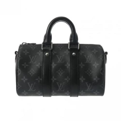 Pre-owned Canvas handbags Louis Vuitton Vintage , Black , Heren