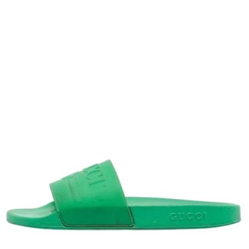 Pre-owned Rubber sandals Gucci Vintage , Green , Heren