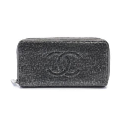 Pre-owned Fabric wallets Chanel Vintage , Gray , Dames