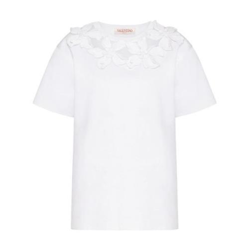 Casual Logo Print T-Shirt Valentino Garavani , White , Dames