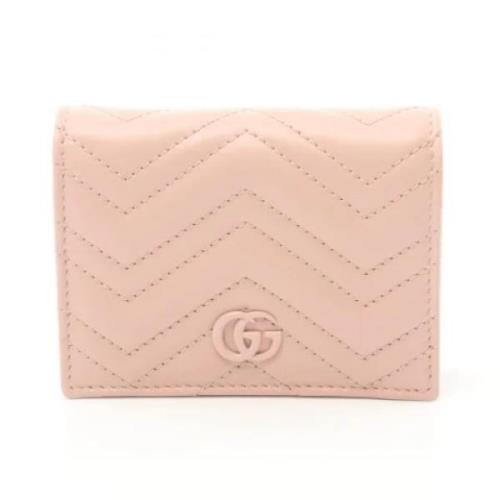 Pre-owned Leather wallets Gucci Vintage , Pink , Dames