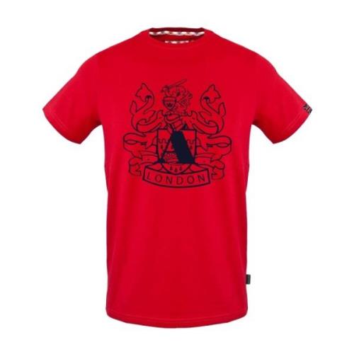 Katoenen T-shirt Aquascutum , Red , Heren