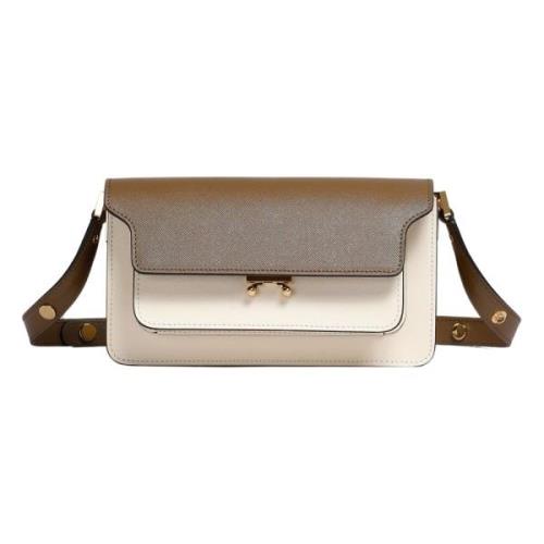 Schoudertas van Saffiano Leer Marni , Multicolor , Dames