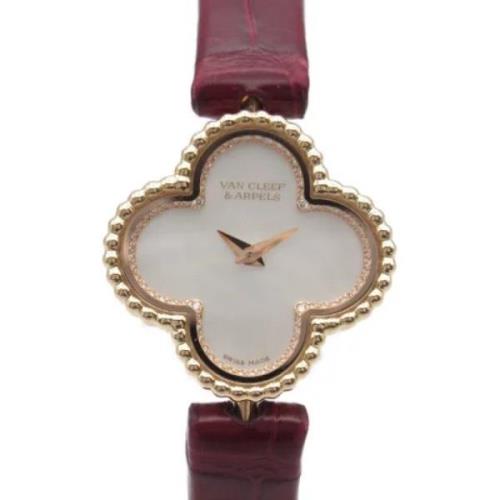 Pre-owned Leather watches Van Cleef & Arpels Pre-owned , White , Dames