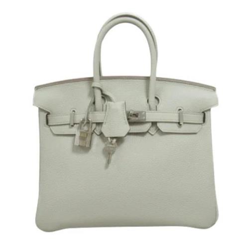 Pre-owned Leather handbags Hermès Vintage , White , Dames