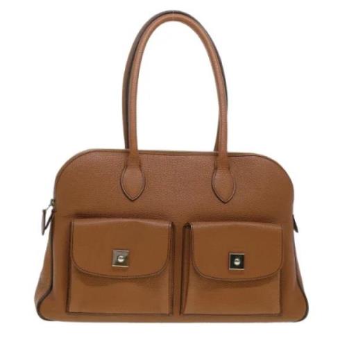 Pre-owned Leather handbags Hermès Vintage , Brown , Dames