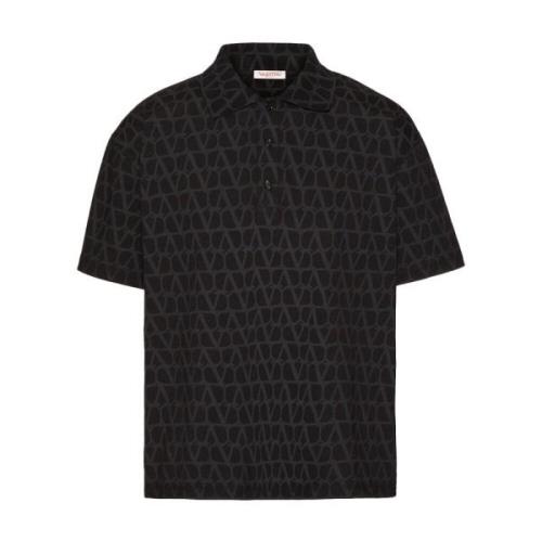 Casual Logo Print T-Shirt Valentino Garavani , Black , Heren