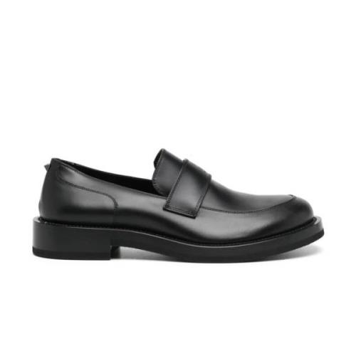 Stijlvolle Loafers voor Mannen Valentino Garavani , Black , Heren