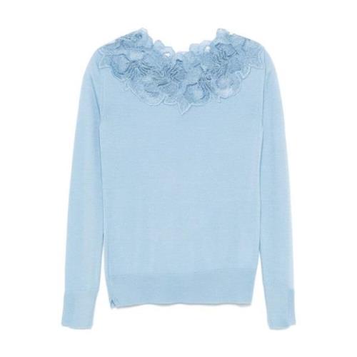 Stijlvolle Sweater voor Mannen Ermanno Scervino , Blue , Dames