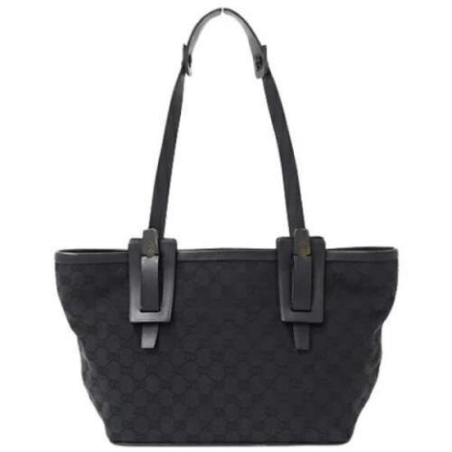 Pre-owned Canvas totes Gucci Vintage , Black , Dames