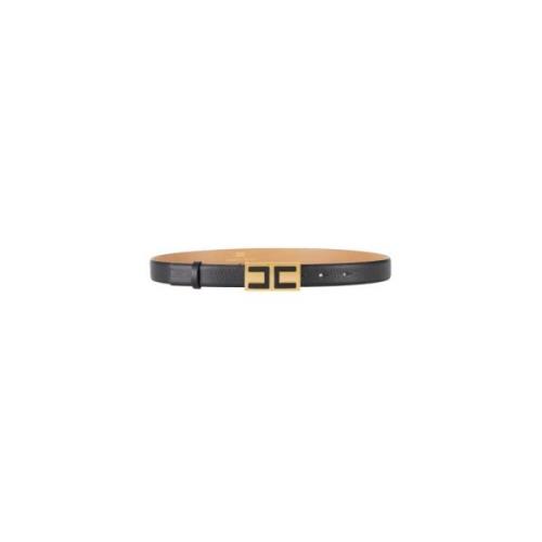 Leren Riem Elisabetta Franchi , Black , Dames