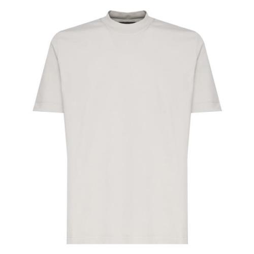 Beige Katoenen T-shirt met Ronde Kraag Giuliano Galiano , Beige , Here...