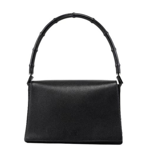 Pre-owned Leather handbags Gucci Vintage , Black , Dames