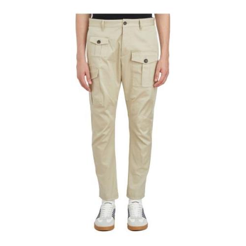 Cargo Katoenen Broek Dsquared2 , Beige , Heren