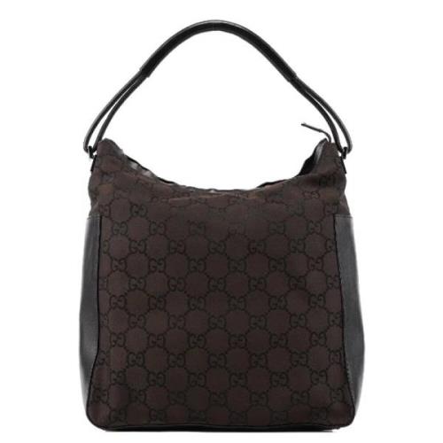 Pre-owned Leather handbags Gucci Vintage , Brown , Dames