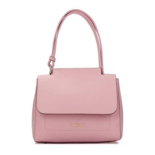 Unieke leren handtas in pastelroze kleur Kazar , Pink , Dames