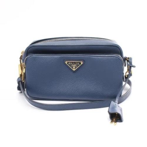 Pre-owned Leather prada-bags Prada Vintage , Blue , Dames