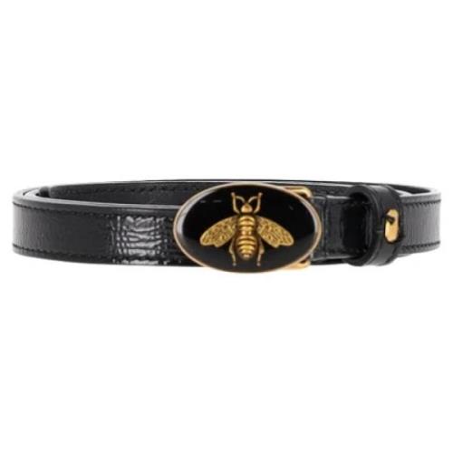 Pre-owned Leather belts Gucci Vintage , Black , Dames