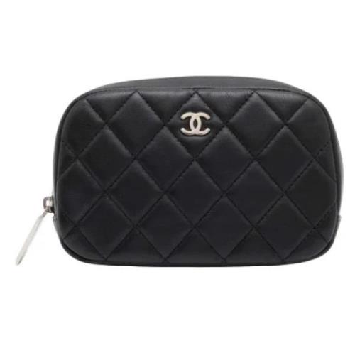 Pre-owned Leather wallets Chanel Vintage , Black , Dames