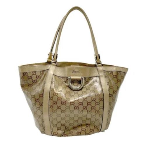 Pre-owned Fabric totes Gucci Vintage , Beige , Dames