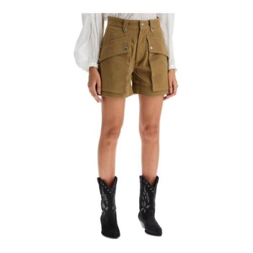 Denim Jemmy Shorts met Zakken Isabel Marant Étoile , Green , Dames