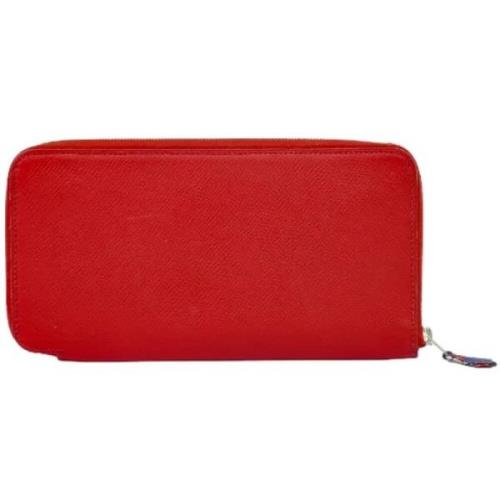 Pre-owned Leather wallets Hermès Vintage , Red , Dames