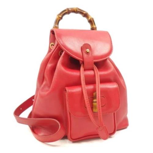 Pre-owned Leather shoulder-bags Gucci Vintage , Red , Dames