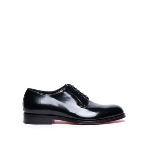 Klassieke Derby Schoenen Santoni , Black , Heren