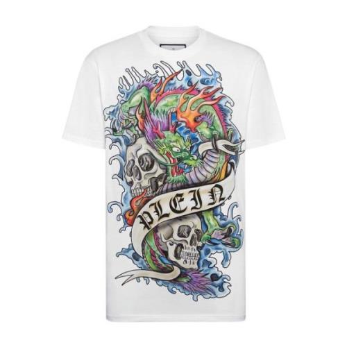 Stijlvol Grafisch T-shirt Philipp Plein , White , Heren