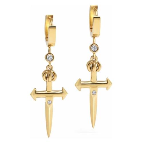 Skyfall Small Sword Earrings in Gold Nialaya , Yellow , Dames