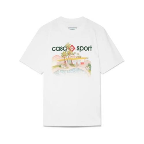 Poolside T-shirt Casablanca , White , Heren