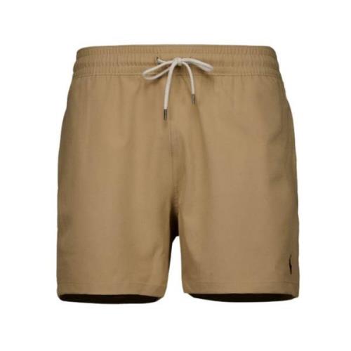 Khaki Zwembroek met Logo Patch Ralph Lauren , Brown , Heren