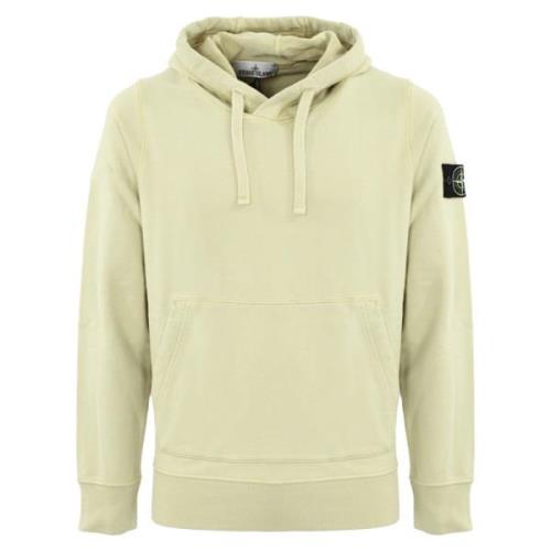 Hoodie met Logo Patch Stone Island , Green , Heren