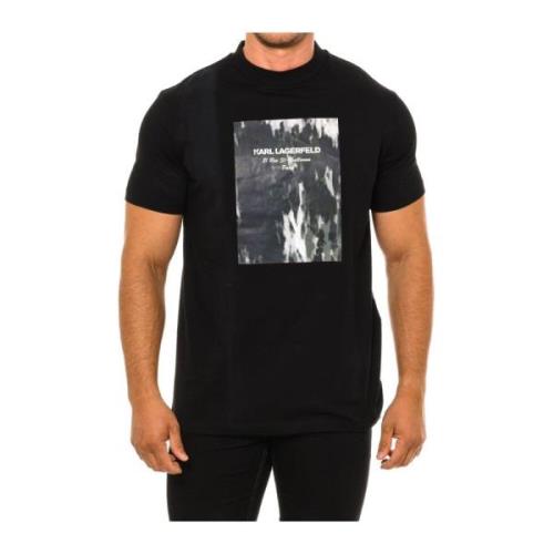 Klassieke stijl T-shirt met korte mouwen Karl Lagerfeld , Black , Here...