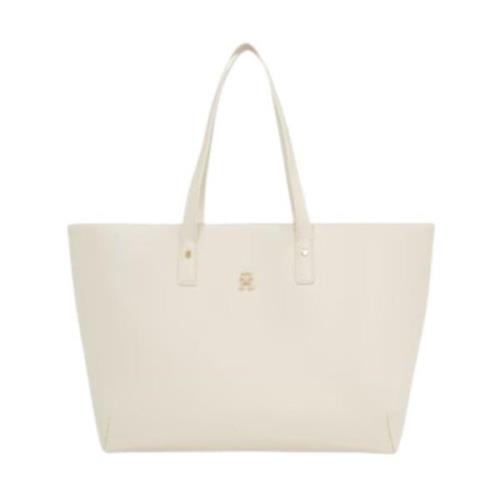 Stijlvolle Tote Tas voor Vrouwen Tommy Hilfiger , Beige , Dames