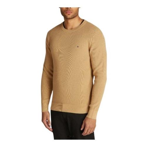 Heren Refined Crew Neck Sweater Tommy Hilfiger , Beige , Heren