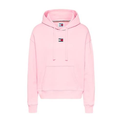 Casual Hoodie met Trekkoord Capuchon Tommy Hilfiger , Pink , Dames