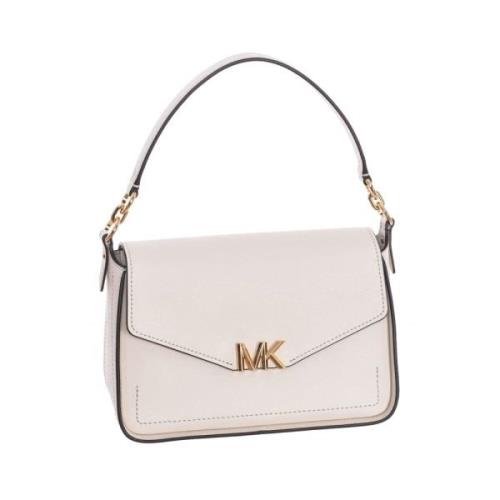 Leren handtas met drukknoopsluiting Michael Kors , White , Dames