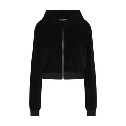 Casual Sweatshirt met Uniek Design Dolce & Gabbana , Black , Dames