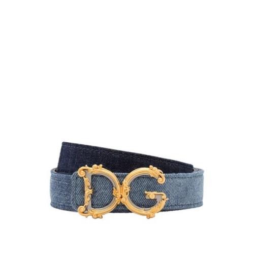 Stijlvolle Riem met Uniek Ontwerp Dolce & Gabbana , Blue , Dames