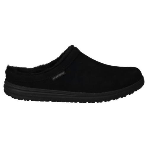 Warm Comfort Pantoffel Skechers , Black , Heren