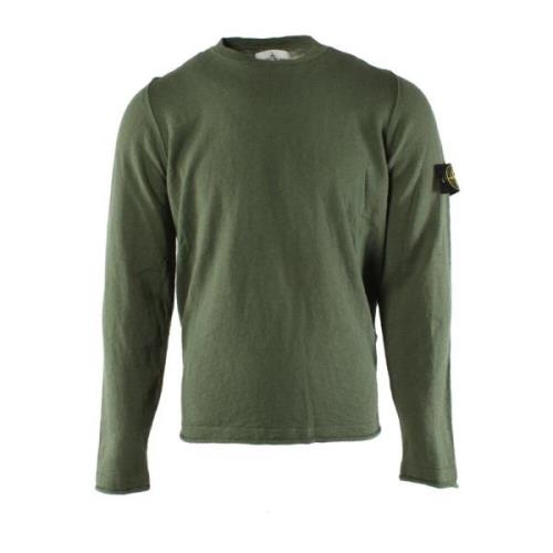 Groene Gebreide Trui voor Heren Stone Island , Green , Heren