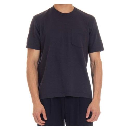 Blauwe Katoen Kasjmier T-shirts en Polos Herno , Blue , Heren