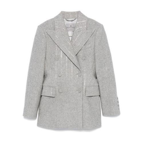 Stijlvolle Jas met Uniek Ontwerp Ermanno Scervino , Gray , Dames